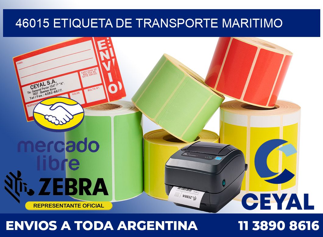 46015 Etiqueta de transporte maritimo