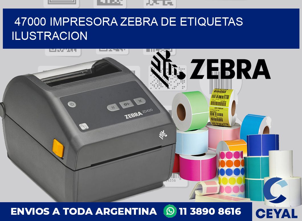 47000 Impresora Zebra de etiquetas ilustracion