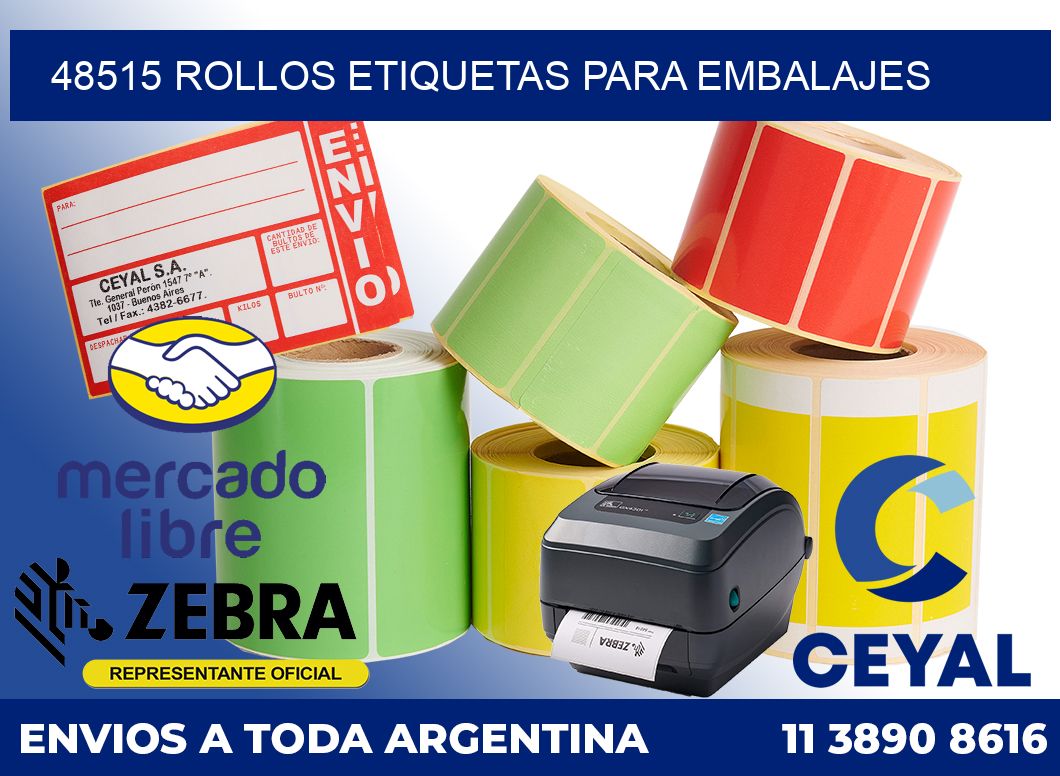 48515 Rollos etiquetas para embalajes