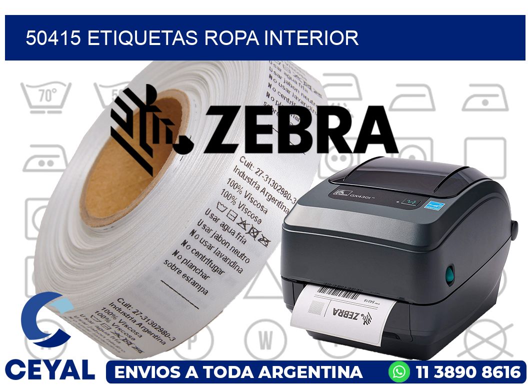 50415 Etiquetas ropa interior