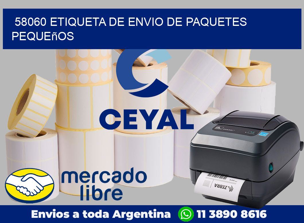 58060 Etiqueta de envio de paquetes pequeños
