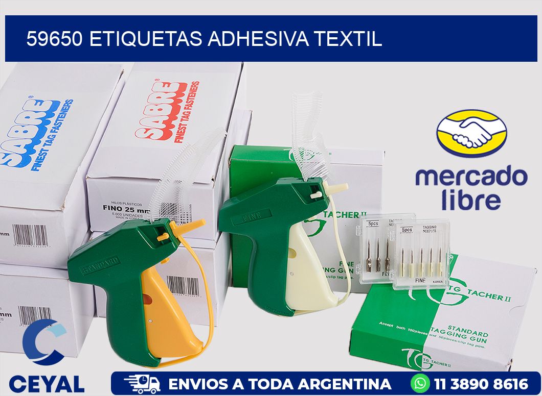 59650 etiquetas adhesiva textil