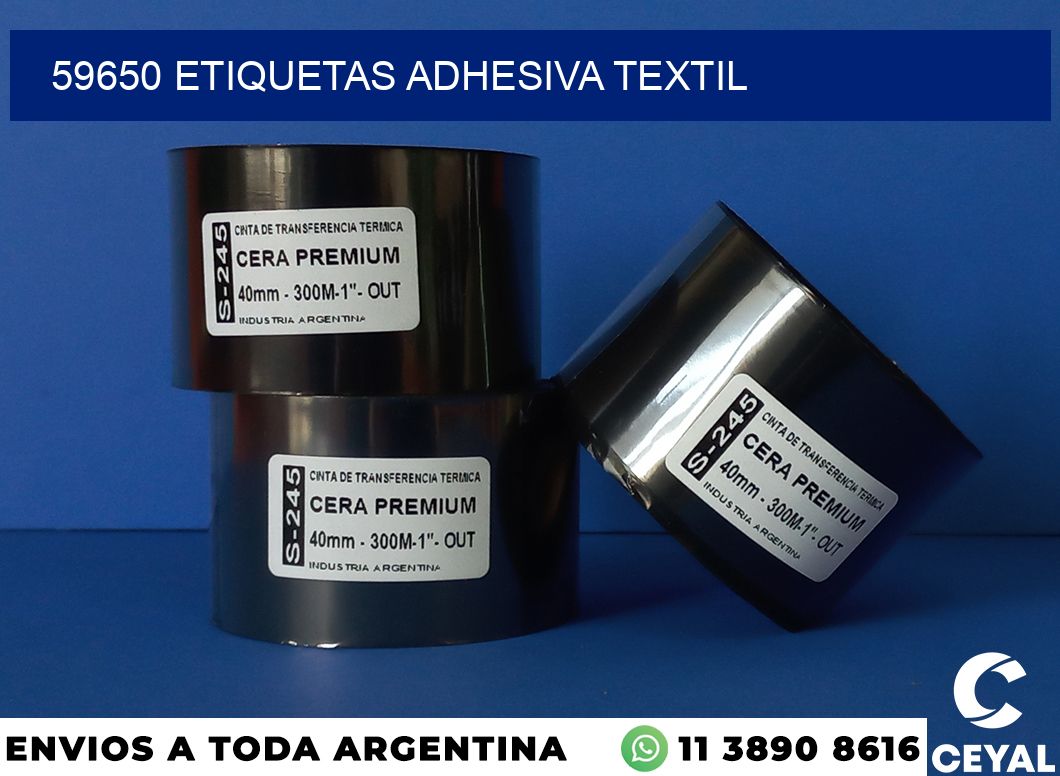 59650 etiquetas adhesiva textil