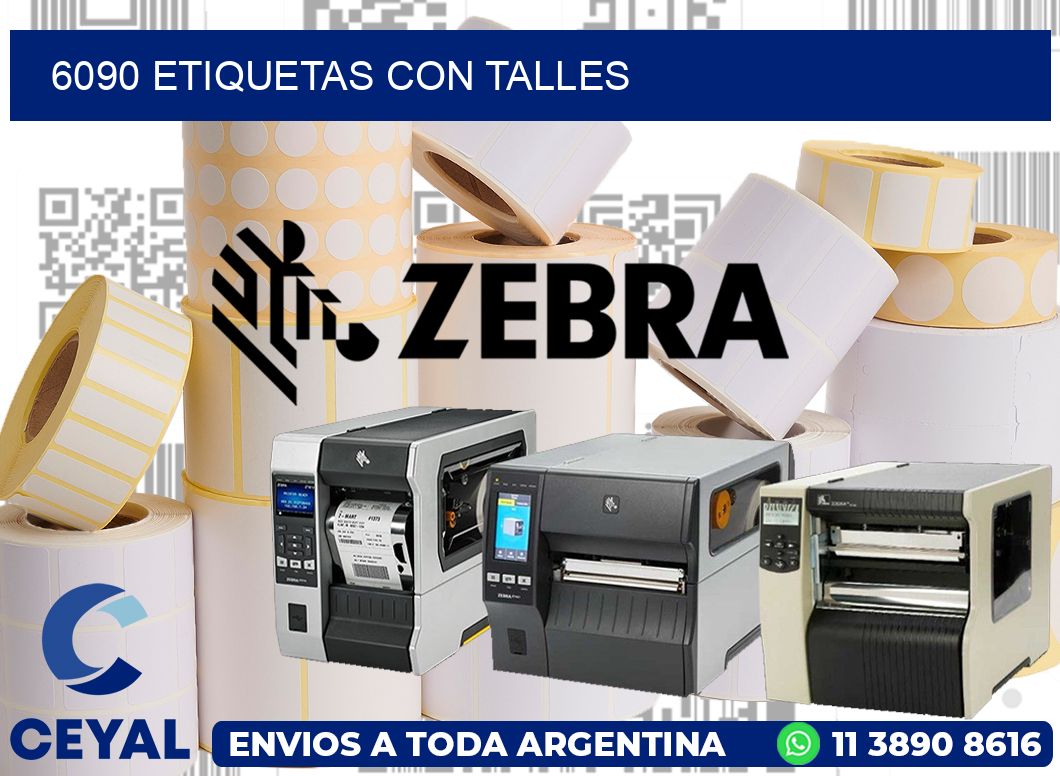 6090 Etiquetas con talles
