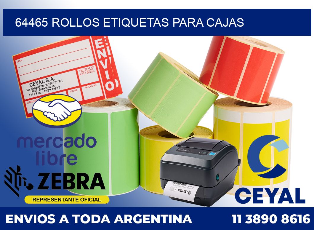 64465 Rollos etiquetas para cajas