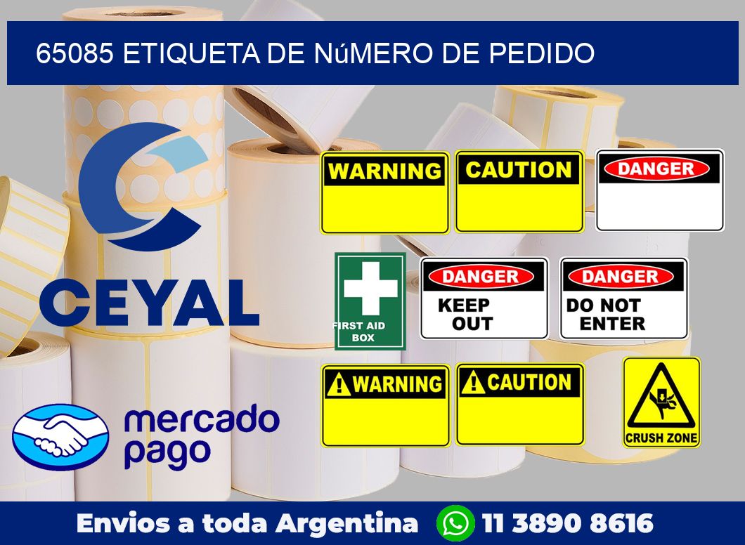 65085 Etiqueta de número de pedido