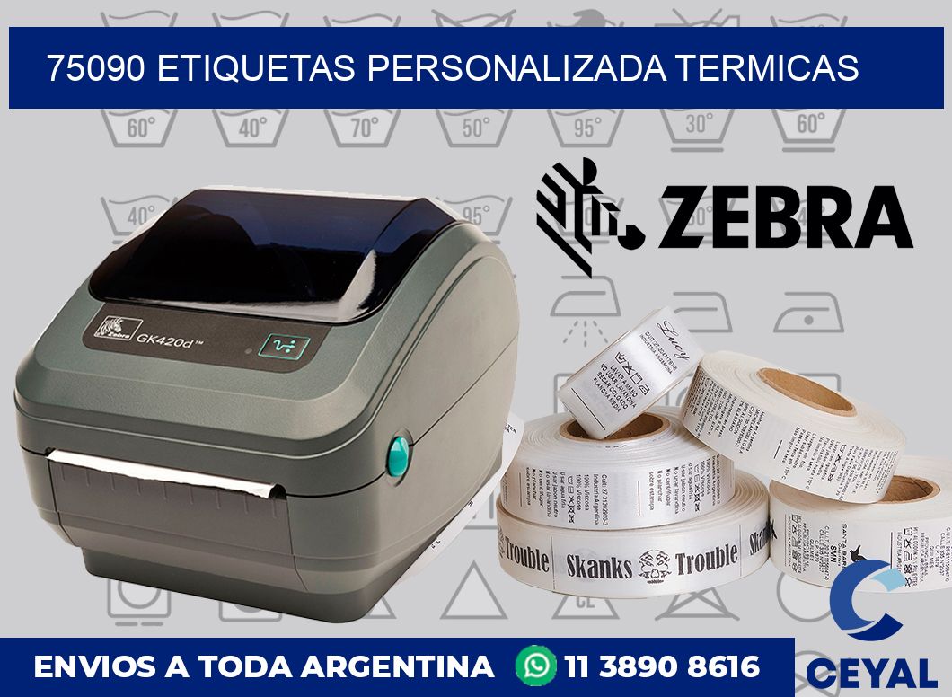 75090 etiquetas personalizada termicas