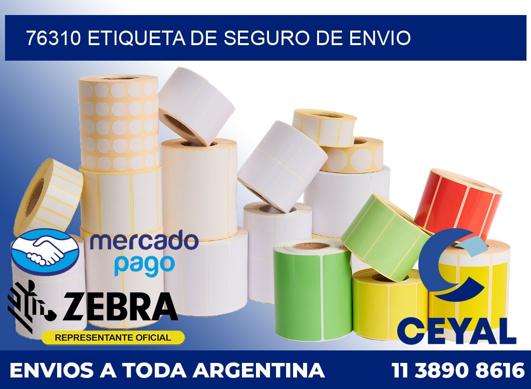 76310 Etiqueta de seguro de envio