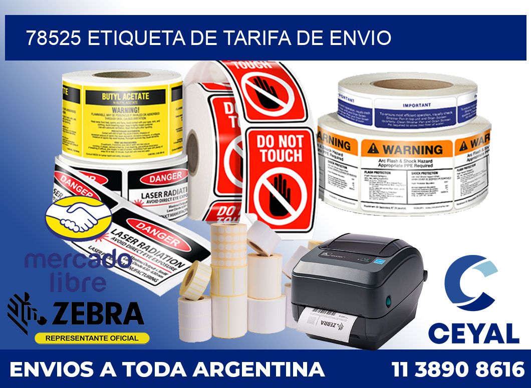 78525 Etiqueta de tarifa de envio