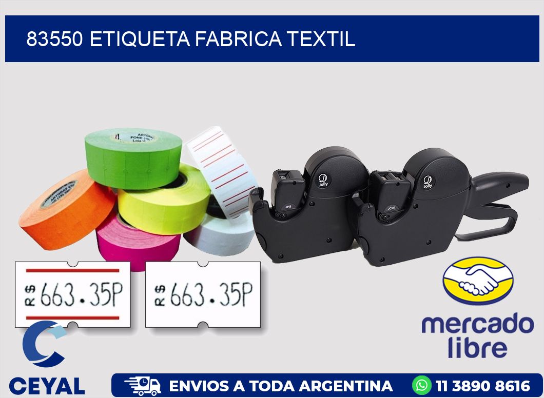 83550 etiqueta fabrica textil