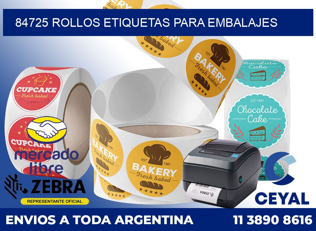 84725 Rollos etiquetas para embalajes