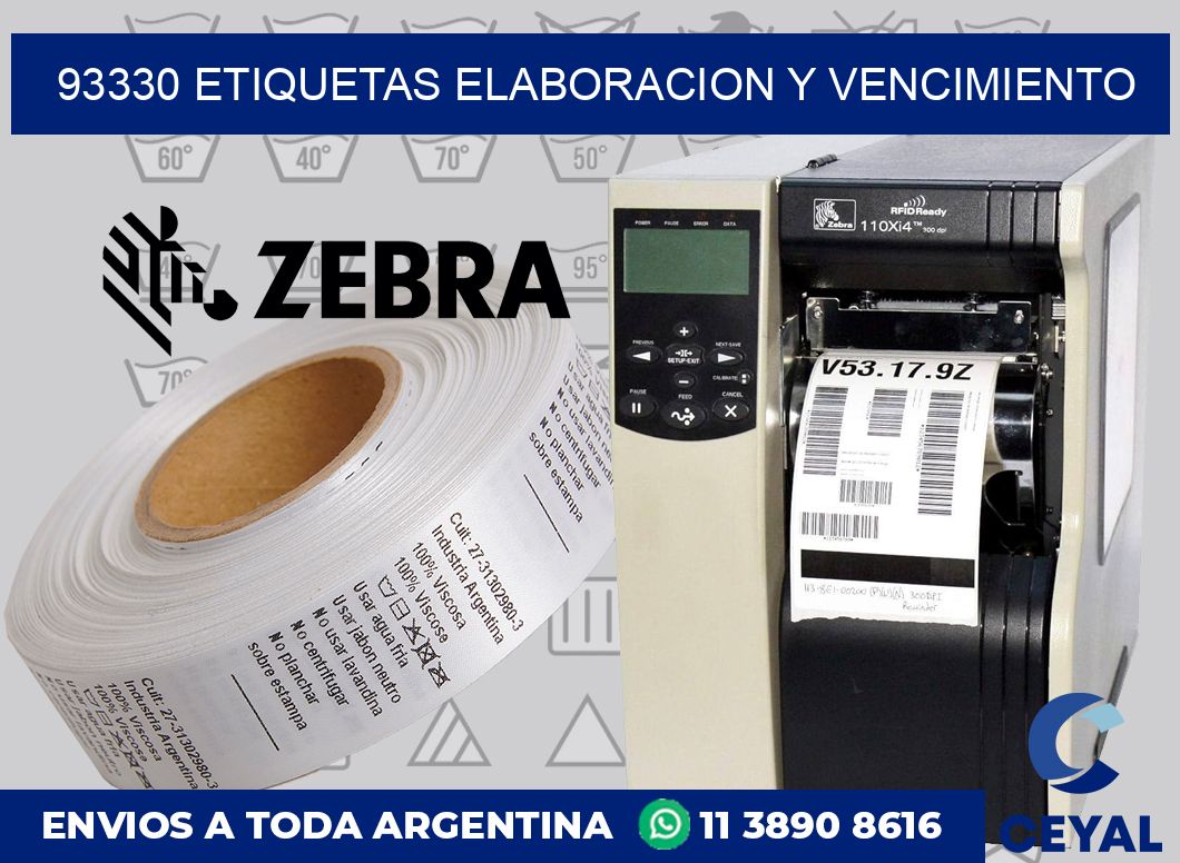 93330 Etiquetas elaboracion y vencimiento