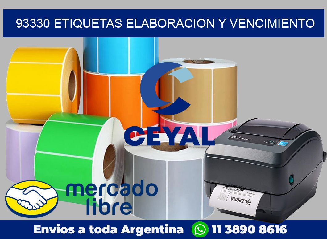 93330 Etiquetas elaboracion y vencimiento