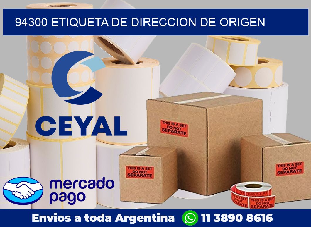 94300 Etiqueta de direccion de origen