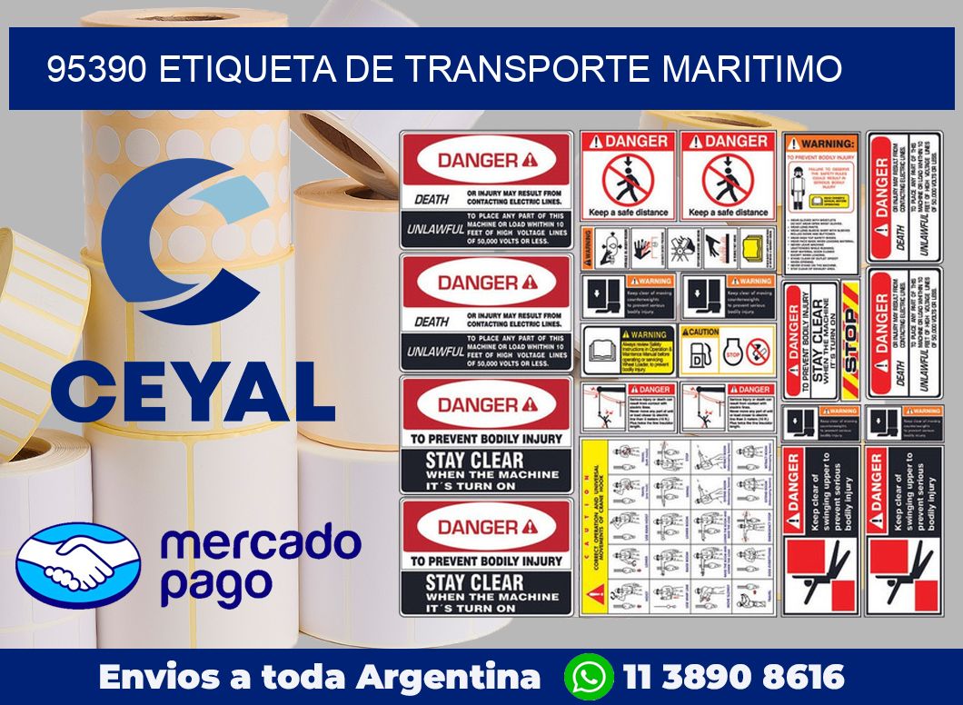 95390 Etiqueta de transporte maritimo