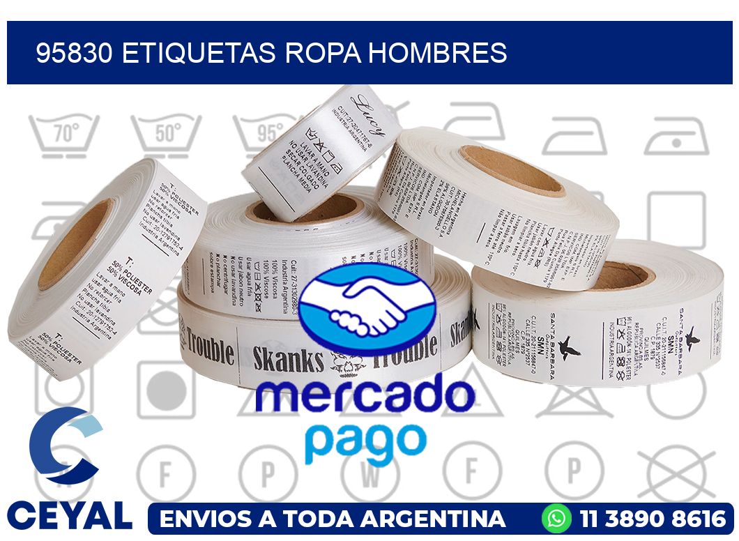 95830 Etiquetas ropa hombres