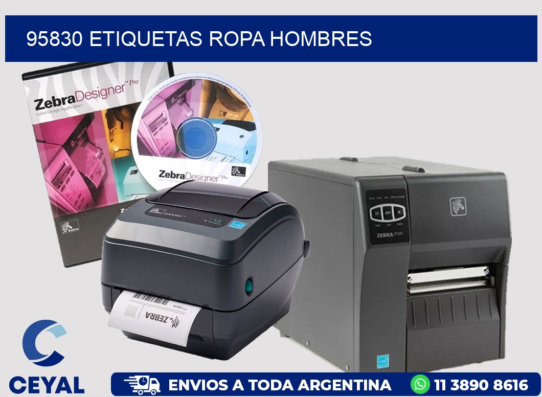 95830 Etiquetas ropa hombres