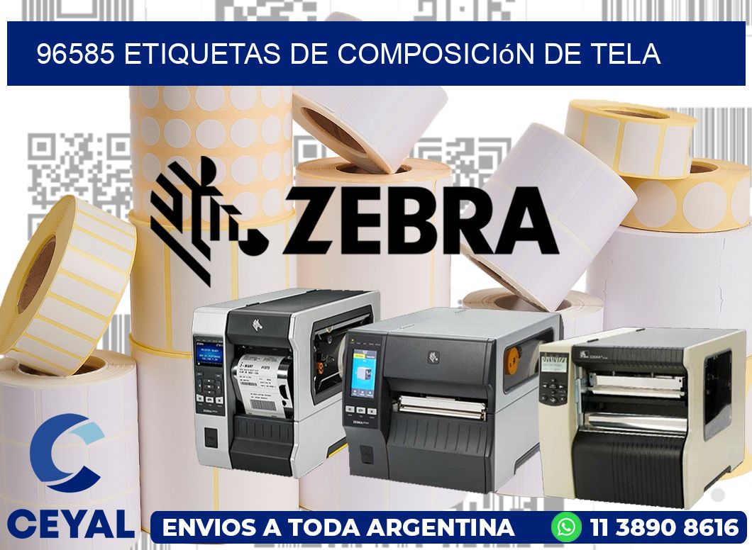 96585 Etiquetas de Composición de Tela