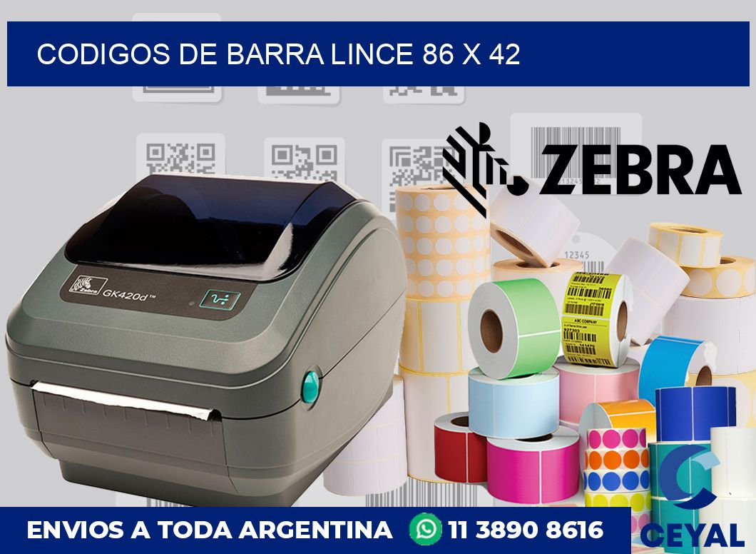 Codigos de barra Lince 86 x 42
