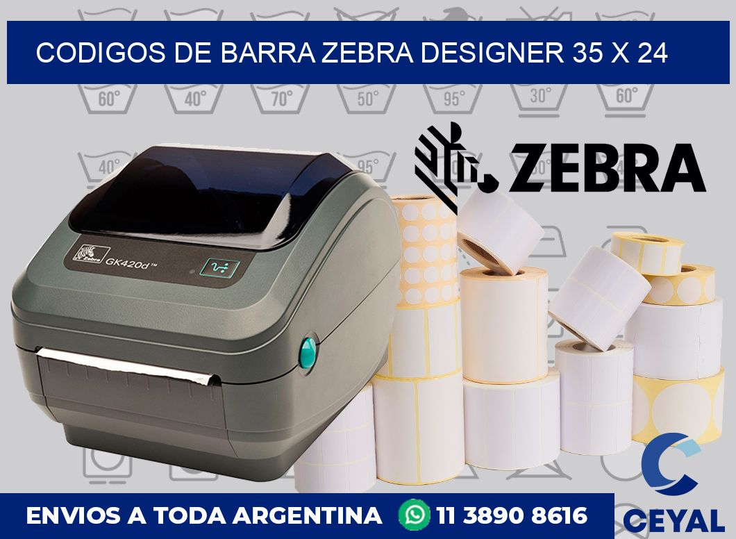 Codigos de barra Zebra designer 35 x 24