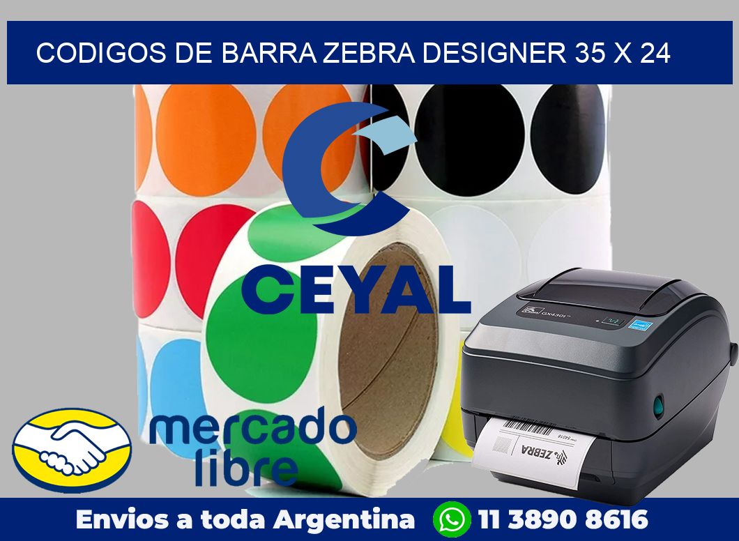 Codigos de barra Zebra designer 35 x 24