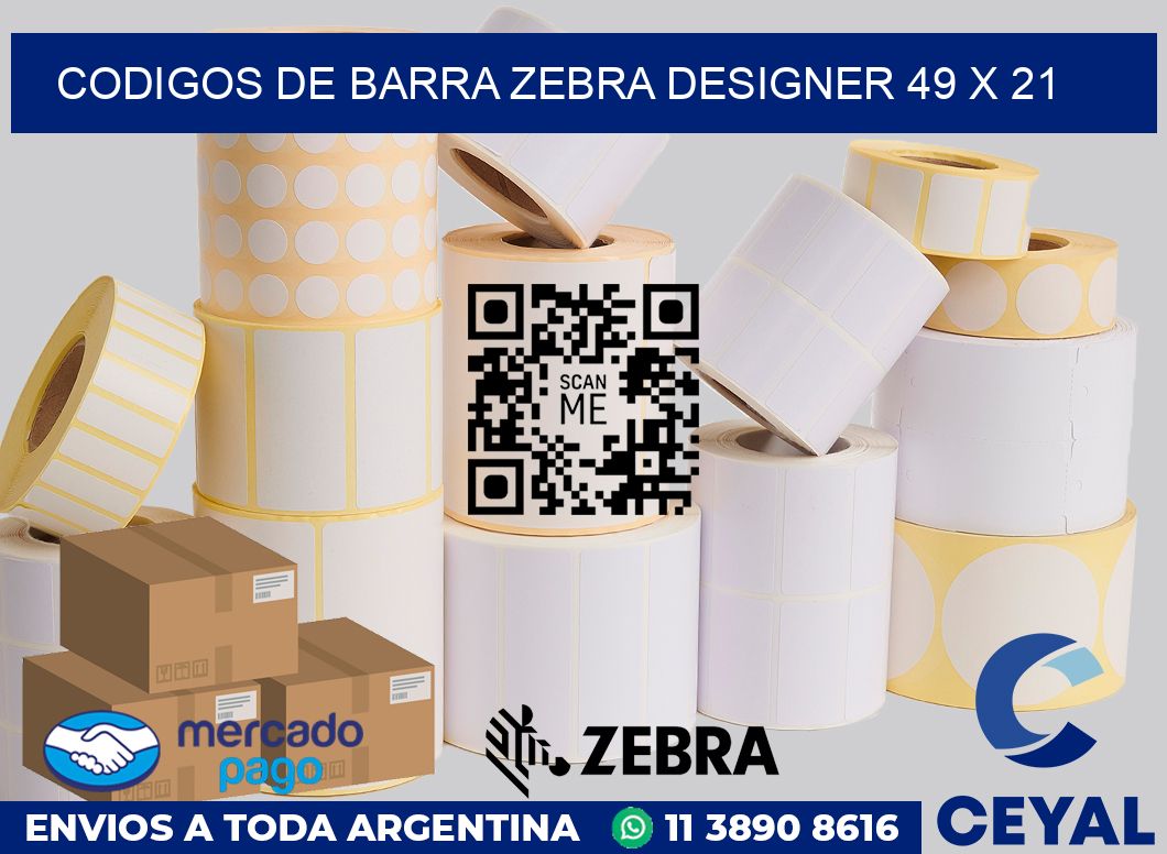 Codigos de barra Zebra designer 49 x 21
