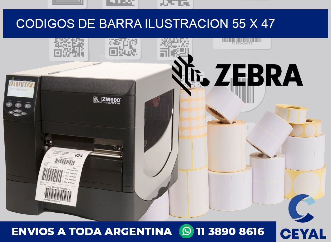 Codigos de barra ilustracion 55 x 47