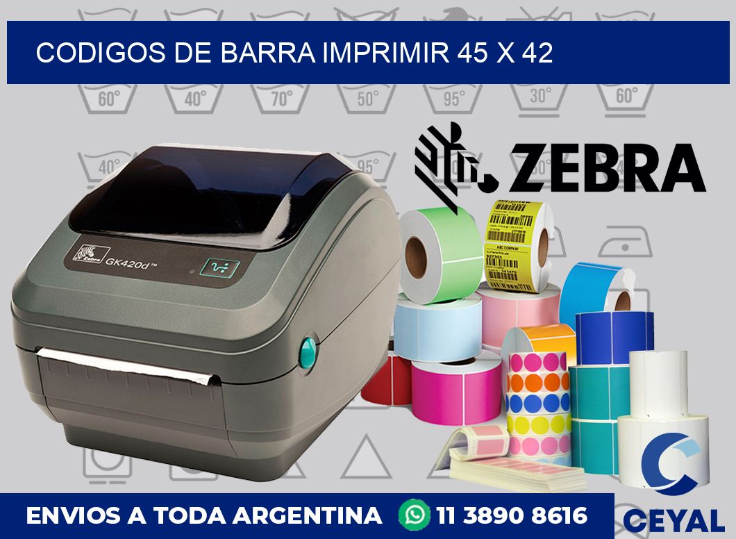 Codigos de barra imprimir 45 x 42
