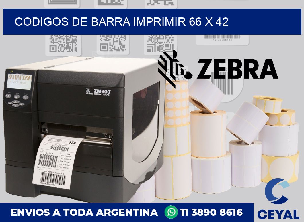 Codigos de barra imprimir 66 x 42