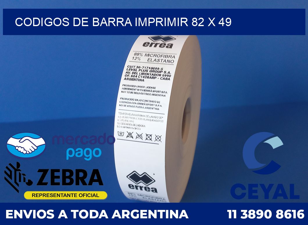 Codigos de barra imprimir 82 x 49