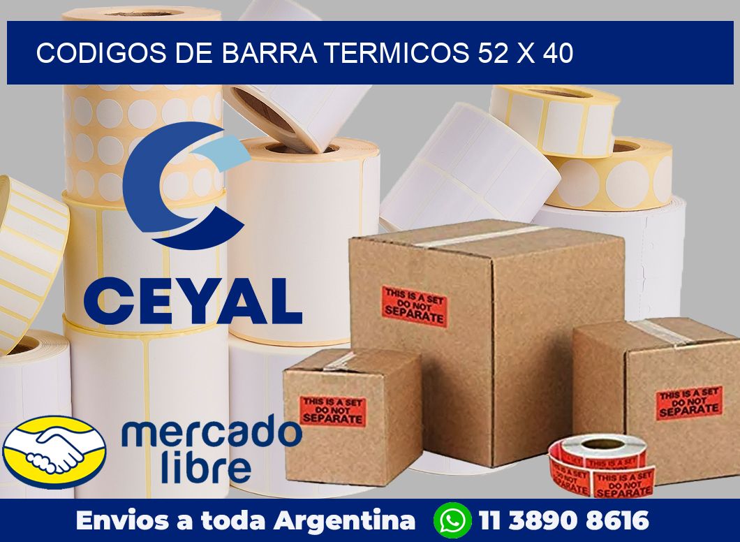 Codigos de barra termicos 52 x 40