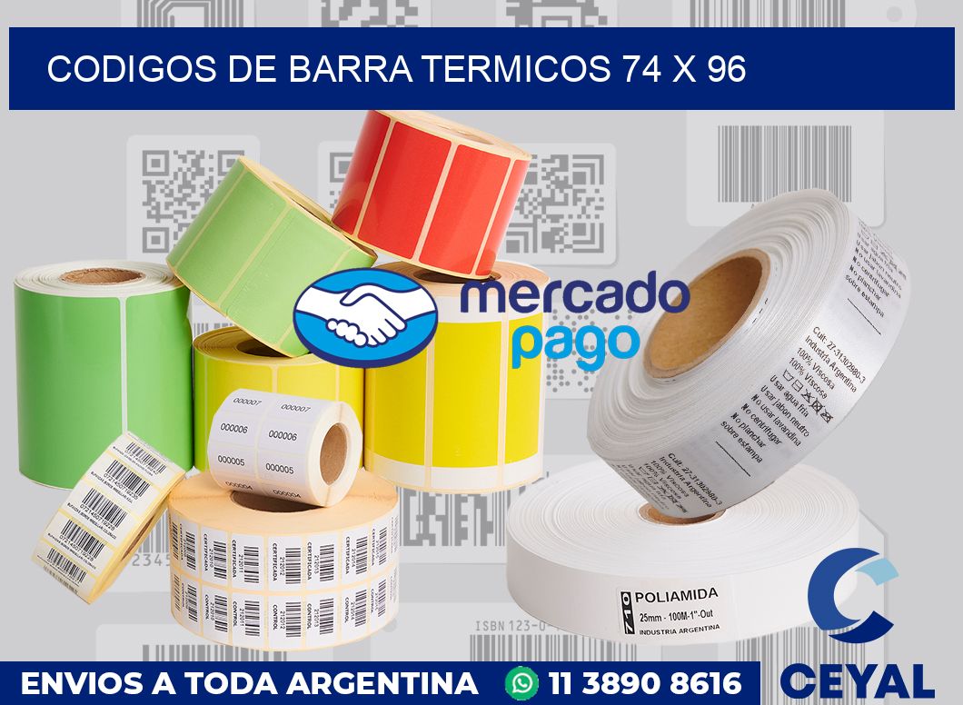 Codigos de barra termicos 74 x 96