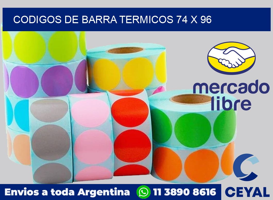 Codigos de barra termicos 74 x 96
