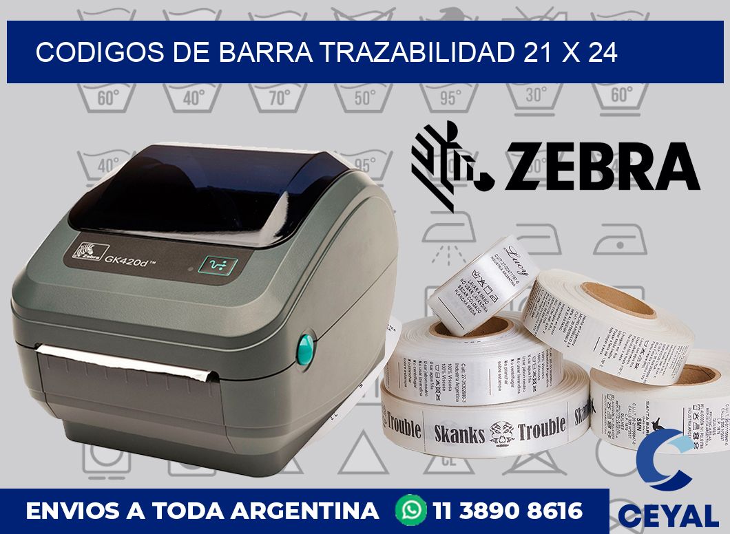 Codigos de barra trazabilidad 21 x 24