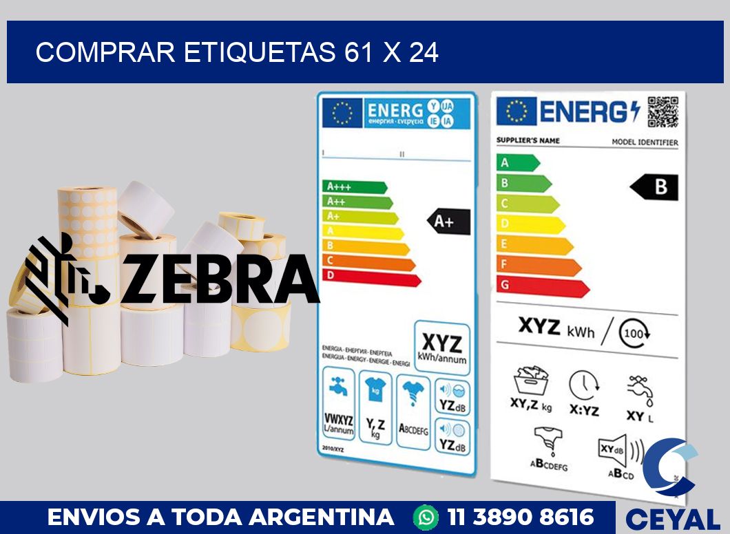 Comprar etiquetas 61 x 24