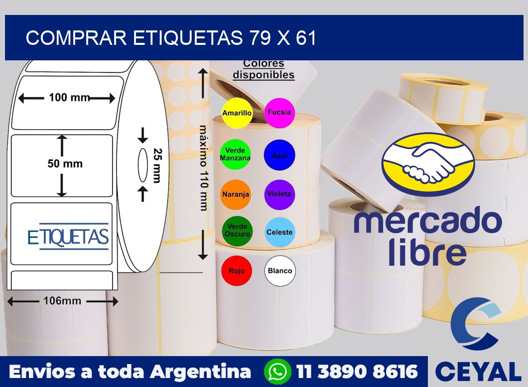 Comprar etiquetas 79 x 61