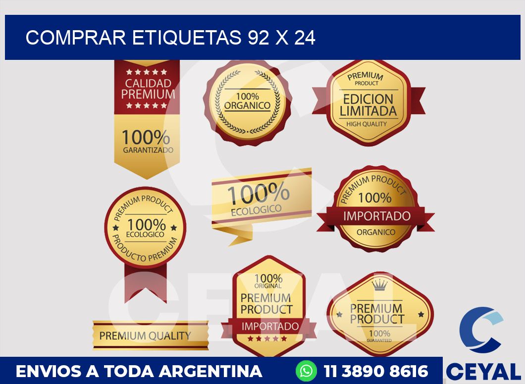 Comprar etiquetas 92 x 24