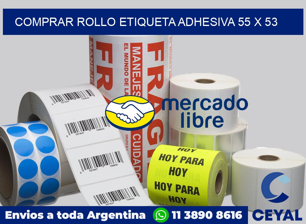 Comprar rollo etiqueta adhesiva 55 x 53