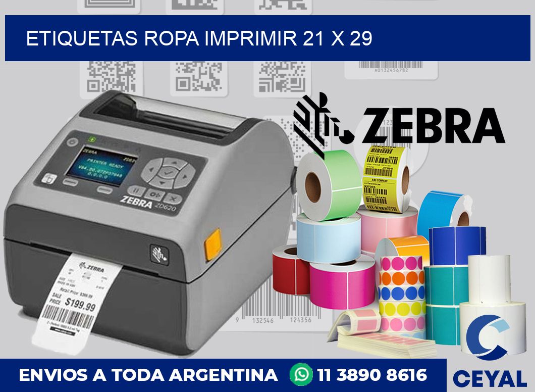 Etiquetas ropa imprimir 21 x 29