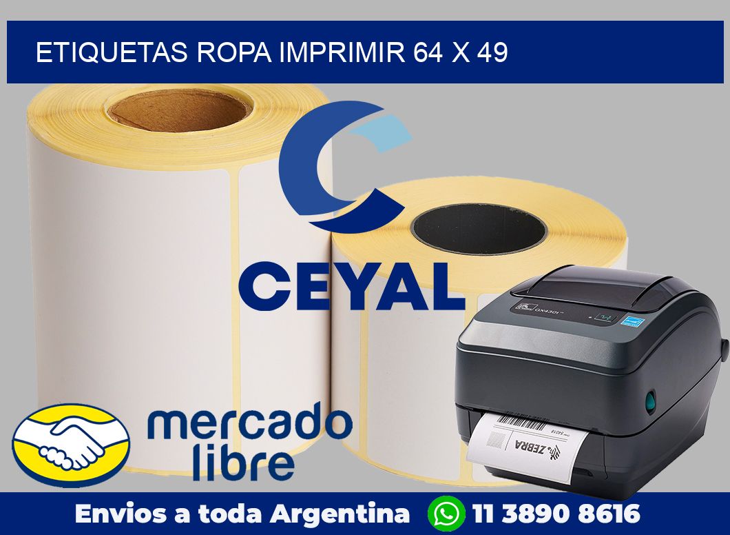 Etiquetas ropa imprimir 64 x 49