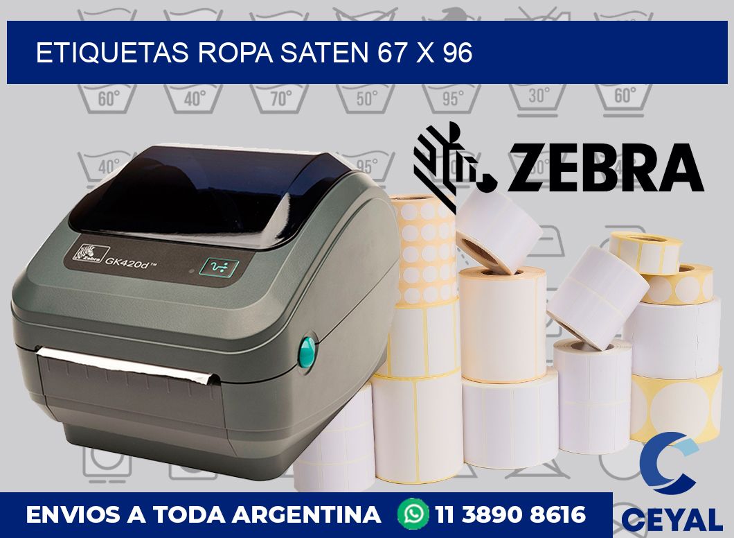 Etiquetas ropa saten 67 x 96