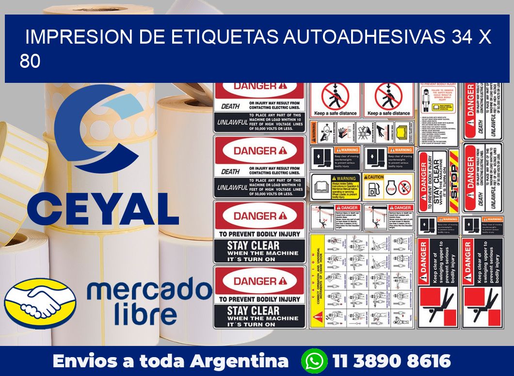 Impresion de etiquetas autoadhesivas 34 x 80