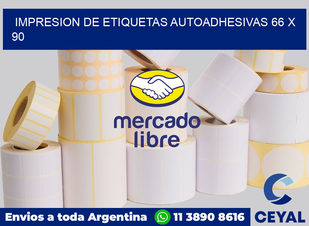 Impresion de etiquetas autoadhesivas 66 x 90
