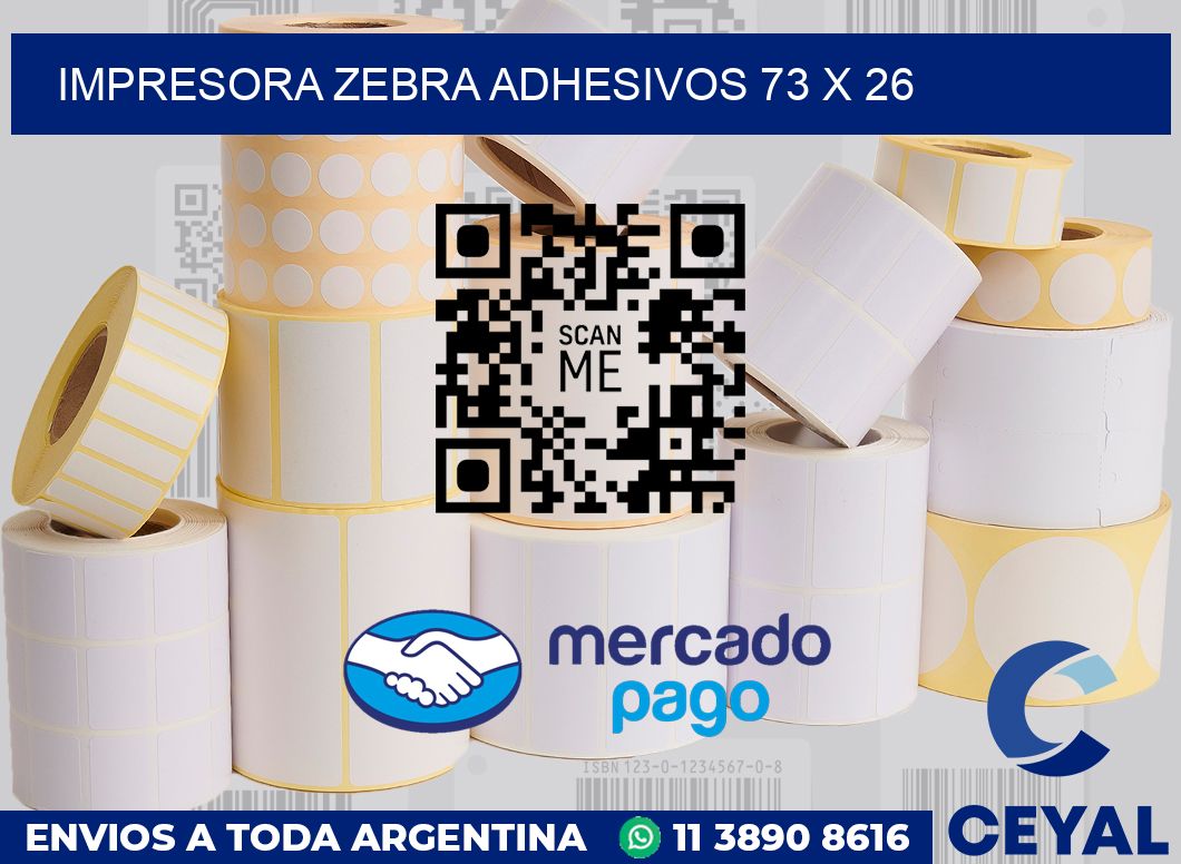 Impresora Zebra adhesivos 73 x 26
