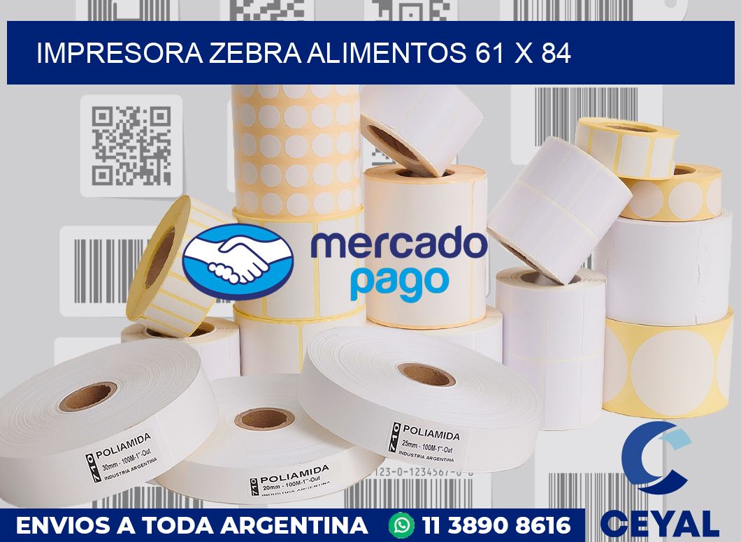 Impresora Zebra alimentos 61 x 84