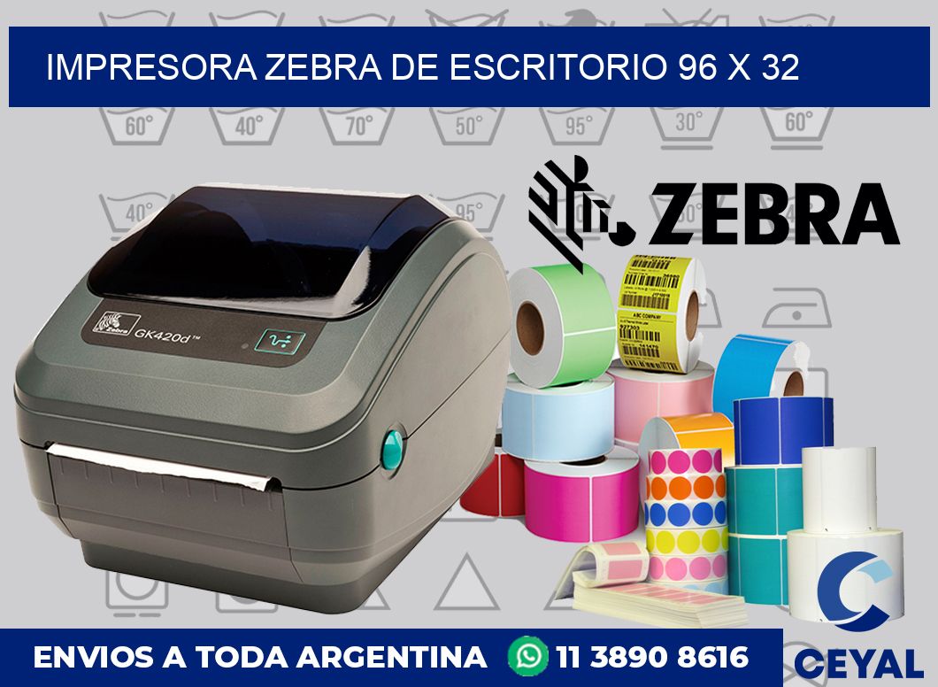 Impresora Zebra de escritorio 96 x 32