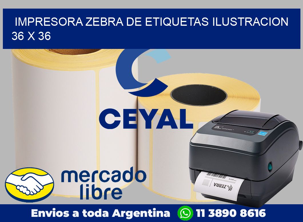 Impresora Zebra de etiquetas ilustracion 36 x 36
