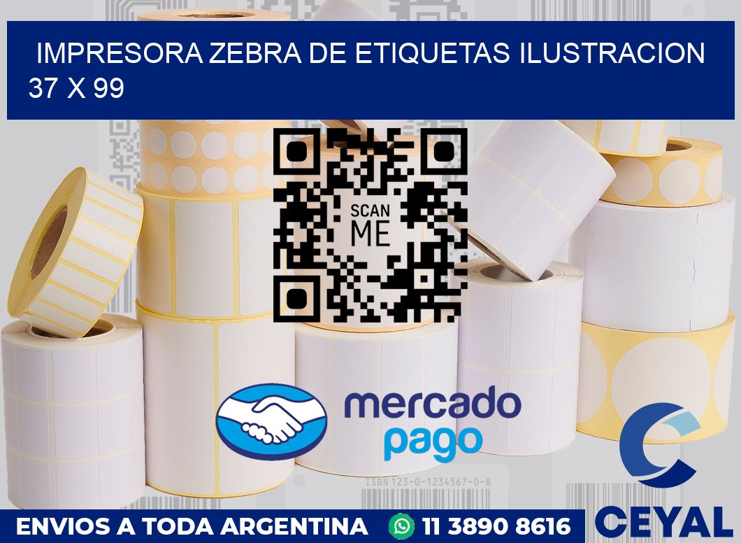 Impresora Zebra de etiquetas ilustracion 37 x 99