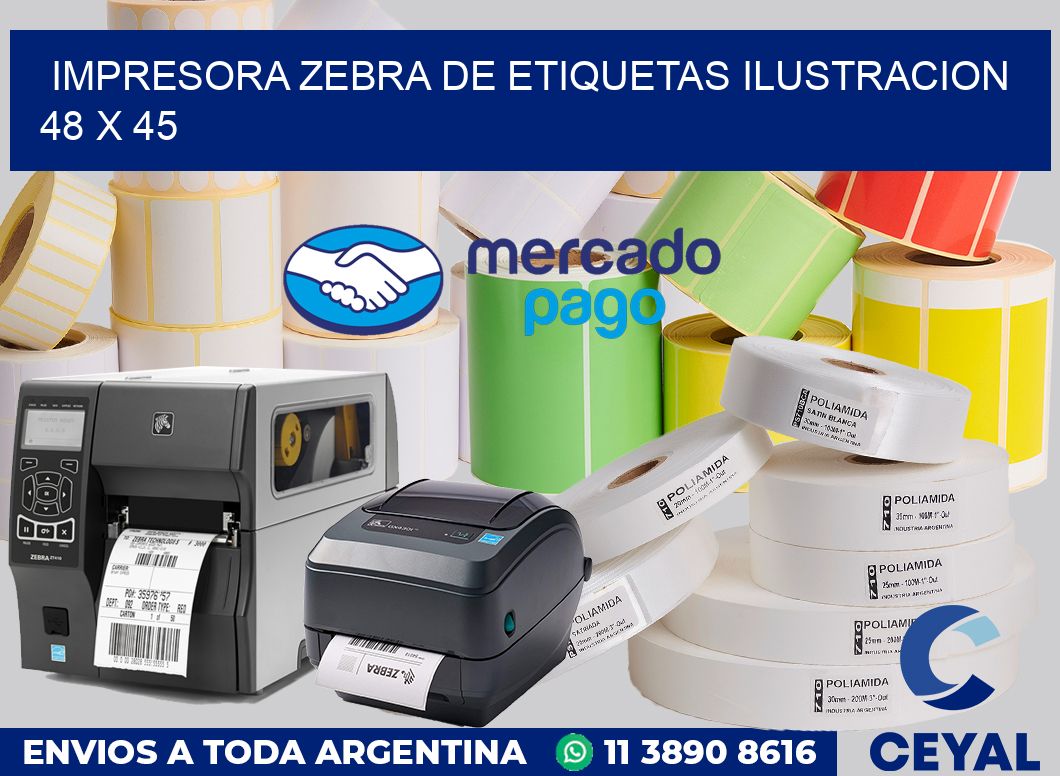 Impresora Zebra de etiquetas ilustracion 48 x 45