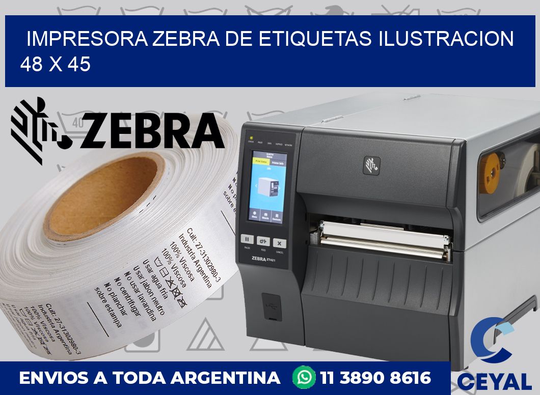 Impresora Zebra de etiquetas ilustracion 48 x 45